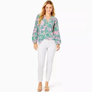 Lilly Pulitzer Kelly Skinny Ankle Pant in Resort White Size 12